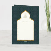 4Pg NIKAH WALIMA Uitnodiging Gouden Sierlijke Isla (Achterkant)