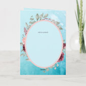 4pg Spaans BODA nodigt Blauwgroen Aqua Blue Burgun Kaart (Achterkant)