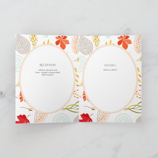 4pg Spaanse BODA uitnodiging bosdieren herfst (Binnen)