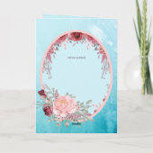 4pg Spaanse BODA uitnodiging Teal Aqua Blauw Burgu (Achterkant)