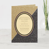 4pg Spaanse BODA-uitnodigingen, Gold Black Wedding Kaart (Voorkant)