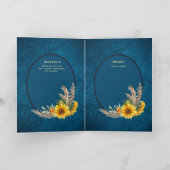 4pg Spaanse BODA uitnodigingen Turkoois Blauwe Zon (Binnen)