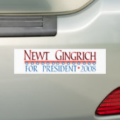 4prez-gingrich bumpersticker (Op auto)