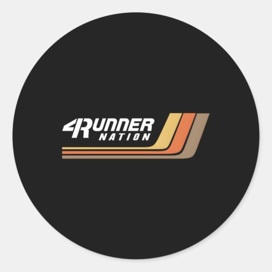 4Runner Nation Tacozilla Geïnspireerd Erfgoed Stre Ronde Sticker (Voorkant)