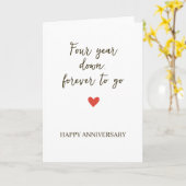 4st Anniversary – Four Year Down Forever to Go Kaart (Gele Bloem)