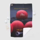 4T-shirt Acres Rode Gepersonaliseerde Golfhanddoek (Insitu)