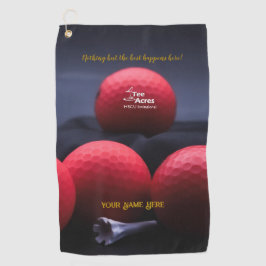 4T-shirt Acres Rode Gepersonaliseerde Golfhanddoek