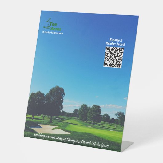 4T-shirt hectare tafelstandaard Reclamebord Met Voetstuk (Voorkant)