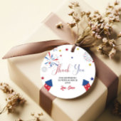 4t van juli Onafhankelijkheid Baby shower Dank u Bedankjes Labels
