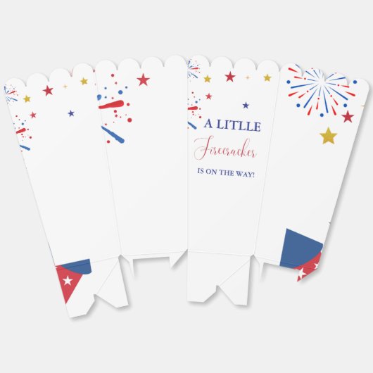 4t van juli Onafhankelijkheid voetzoeker Baby show Bedankdoosjes (Ongevouwen)