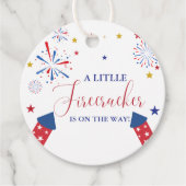 4t van juli Onafhankelijkheid voetzoeker Baby show Bedankjes Labels (Voorkant)