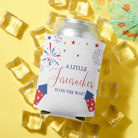 4t van juli Onafhankelijkheid voetzoeker Baby show Blikjeskoeler (Insitu Zomer)