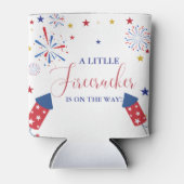 4t van juli Onafhankelijkheid voetzoeker Baby show Blikjeskoeler (Voorkant)