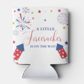 4t van juli Onafhankelijkheid voetzoeker Baby show Blikjeskoeler (Achterkant)