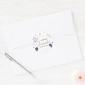 4t van juli Onafhankelijkheid voetzoeker Baby show Ronde Sticker (Envelop)