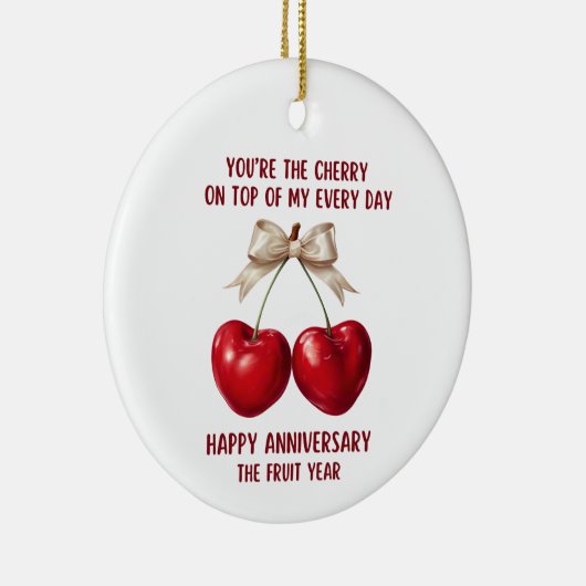 4th Anniversary Card, Fruit Anniversary Ornament (Rechts)