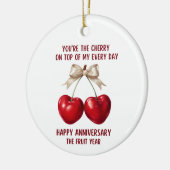 4th Anniversary Card, Fruit Anniversary Ornament (Links)