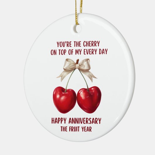 4th Anniversary Card, Fruit Anniversary Ornament (Links)