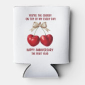 4th Anniversary Card, Fruit Anniversary Ornament Blikjeskoeler (Voorkant)