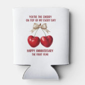 4th Anniversary Card, Fruit Anniversary Ornament Blikjeskoeler (Achterkant)