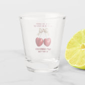 4th Anniversary Card, Fruit Anniversary Ornament Shot Glas (Achterkant)