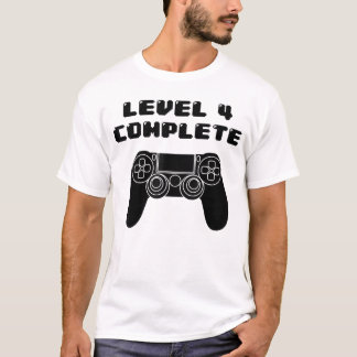 4th Birthday 4 Years Old Video Gaming Bday vinta T-shirt