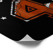 4th Birthday Boy Football Lover Theme 4 Years Old Poster (Hoek)