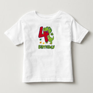 4th birthday dinosaur kinder shirts