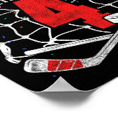 4th Birthday Hockey Lovers It's Great To Be 4 Year Poster (Hoek)
