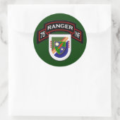 4th Bn, 75th Infantry Regiment - Rangers Ronde Sticker (Tas)