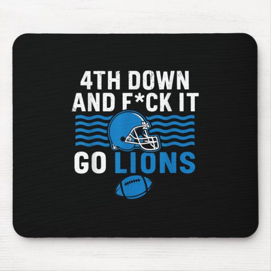 4th Down en Fck It Go Lions Muismat (Voorkant)