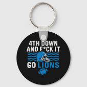 4th Down en Fck It Go Lions Sleutelhanger (Voorkant)