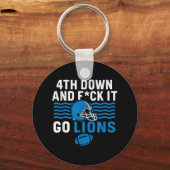 4th Down en Fck It Go Lions Sleutelhanger (Voorkant)