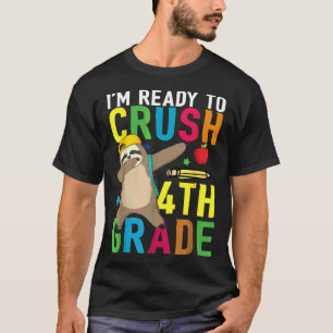 4th Fourth Grade Dabbing Sloth Back To School Girl T-shirt