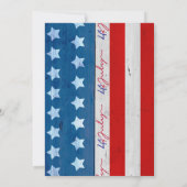 4th Fourth July Barbecue BBQ Achtertuin Party Kaart (Achterkant)