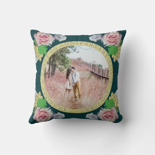 4th Fruit & Floral Wedding Anniversary Kussen (Achterkant)