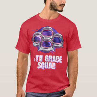 4th Grade Boys Squad Back To School Astronauts  T-shirt