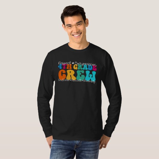 4th Grade Crew Appreciation Week Back to School T-shirt (Voorkant volledig)
