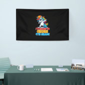 4th Grade Dabbing Unicorn Ik ben klaar om Fourt te Spandoek (Beurs)