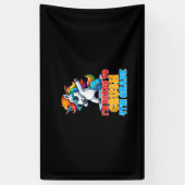 4th Grade Dabbing Unicorn Ik ben klaar om Fourt te Spandoek (Verticaal)