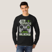 4th Grade Level Unlocked Game On 4th Grade Back To T-shirt (Voorkant volledig)