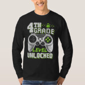 4th Grade Level Unlocked Game On 4th Grade Back To T-shirt (Voorkant)