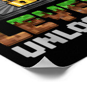 4th Grade Level Unlocked Pixel Game First Day Boy  Poster (Hoek)