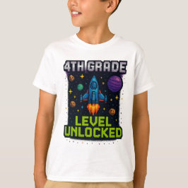 4th Grade Level Unlocked T-Shirt – Pixel Space Gal