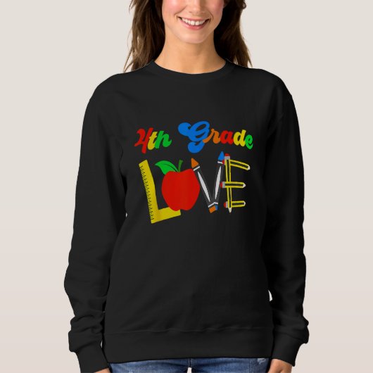 4th Grade Love Teacher Student Back To School 2023 Trui (Voorkant)