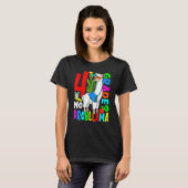 4th Grade No Prob Llama Back To School First Day T-shirt (Voorkant volledig)