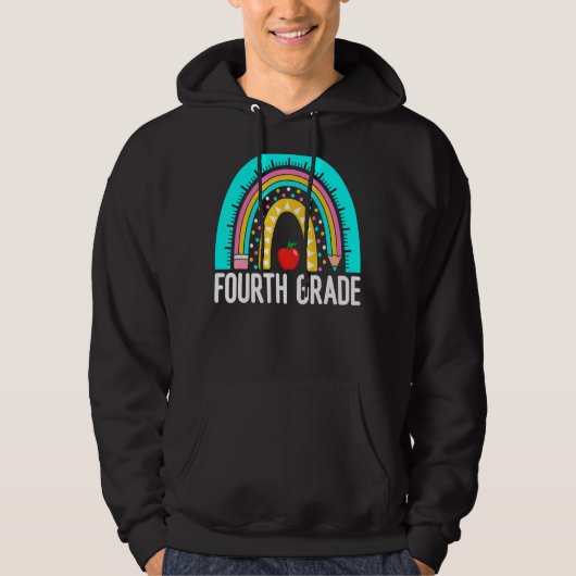 4th Grade Rainbow Teacher Team Fourth Grade Squad Hoodie (Voorkant)