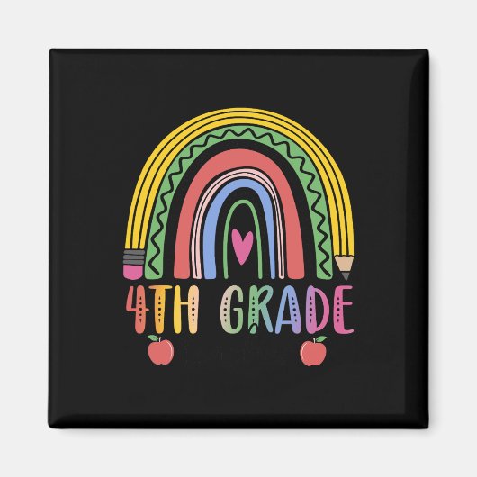 4th Grade Rainbow Teacher Team Fourth Grade Squad Magneet (Voorkant)