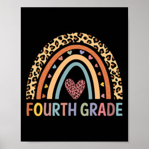 4th Grade Rainbow Teacher Team Fourth Grade Squad Poster