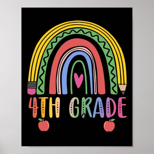 4th Grade Rainbow Teacher Team Fourth Grade Squad Poster (Voorkant)